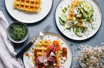 Vegane herzhafte Waffeln aus Kartoffeln