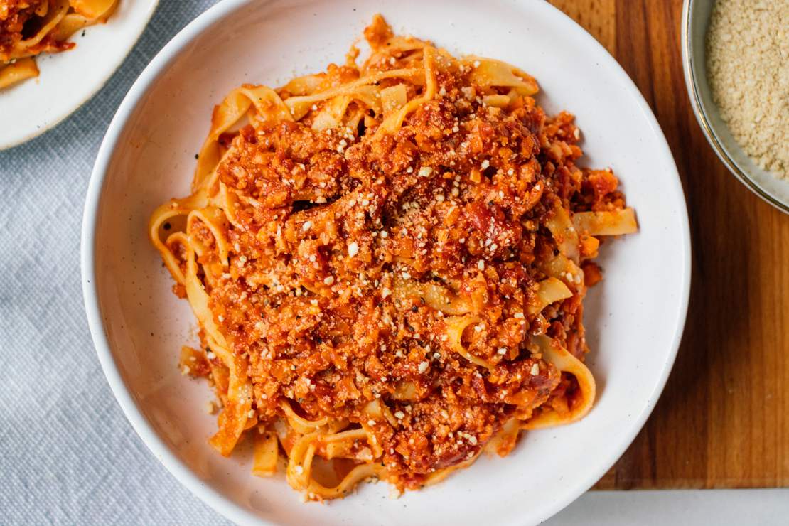 R468 Tagliatelle mit Blumenkohl-Bolognese