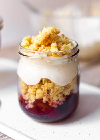 Veganer Pflaumenkuchen aus dem Glas