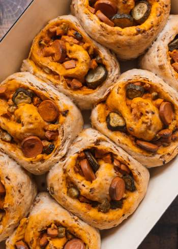 Vegane Hot-Dog-Schnecken