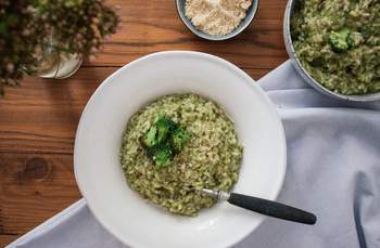 Grünes Brokkoli-Risotto
