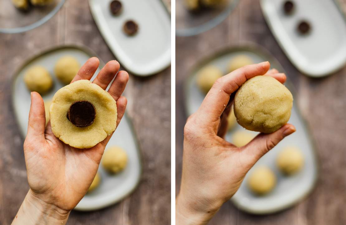 R733 Vegane Cookies mit flüssigem Kern (mit 5 Zutaten)